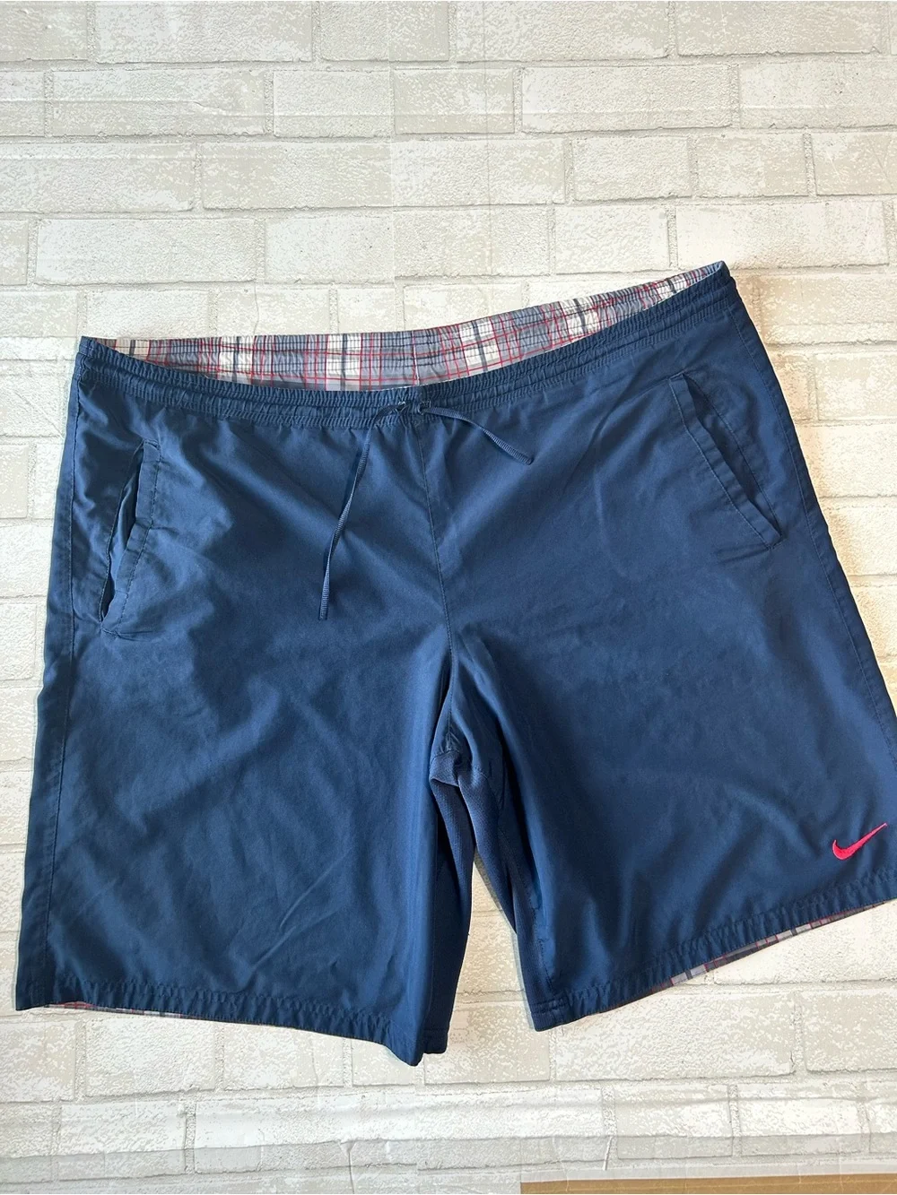 Nike Men’s Reversible Shorts plaid/Navy